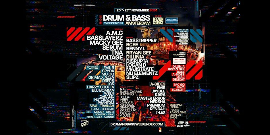 Drum & Bass Weekender Amsterdam 2026 official artwork